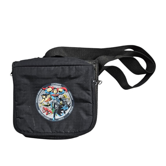 Warner Bros Other - Warner Bros Justice League CD DVD Case Wallet Vintage 1999 DC Comics Black Bag